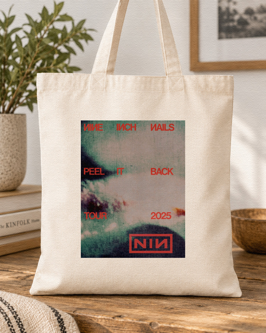 NINE INCH NAILS - PEEL IT BACK - Symbios Design Tote Bag