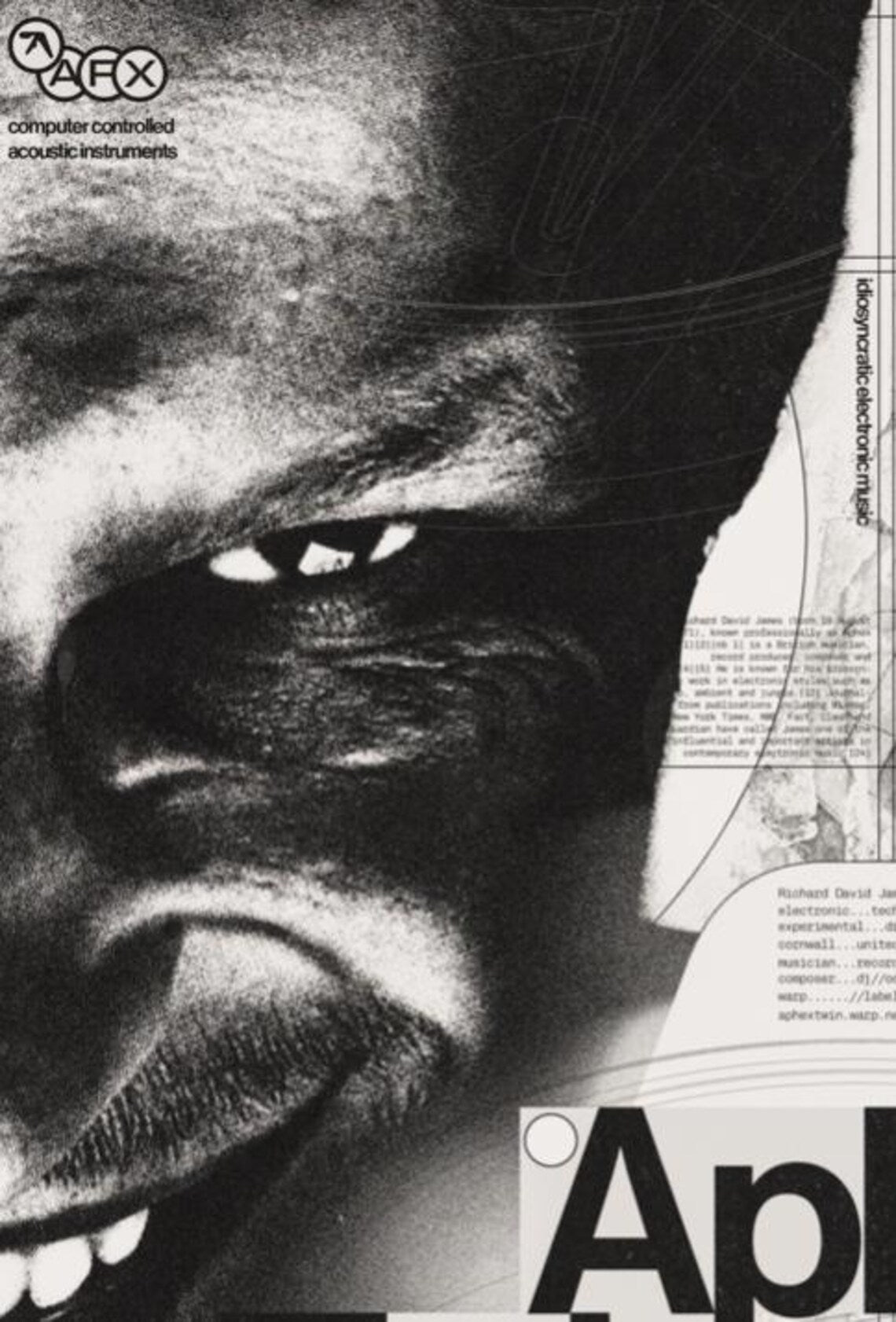 APHEX TWIN - Symbios Design Rare Glossy Poster Print