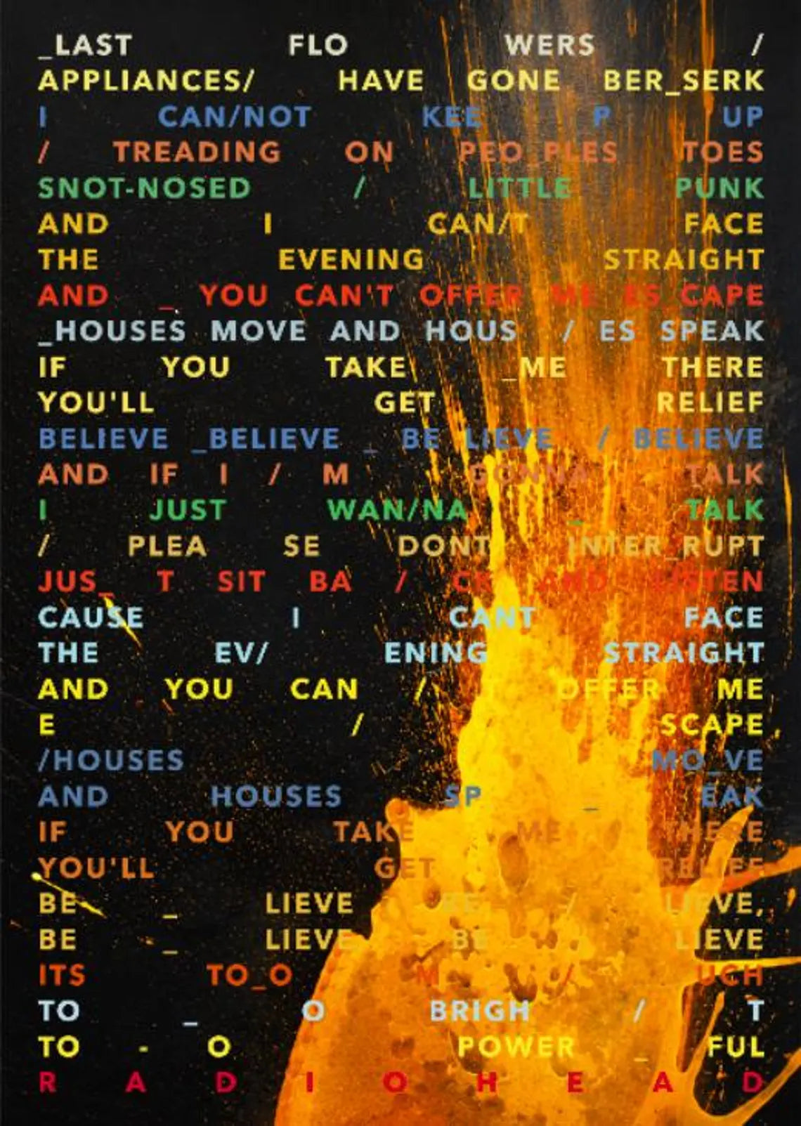 RADIOHEAD - LAST FLOWERS - Symbios Design Rare Glossy Poster Print