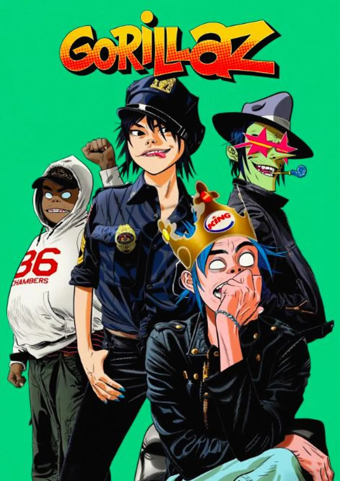 GORILLAZ - Symbios Design Rare Glossy Poster Print