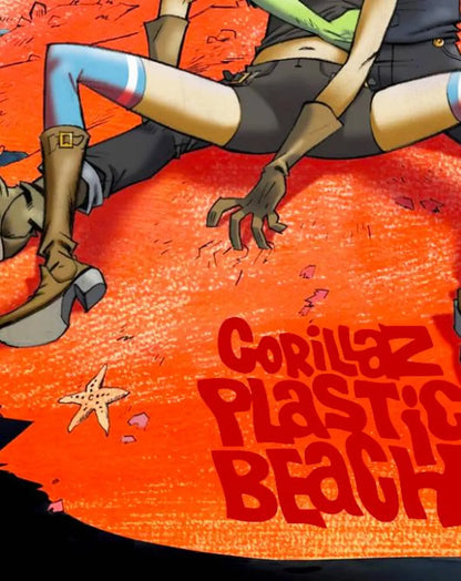 GORILLAZ - PLASTIC BEACH - Symbios Design Rare Glossy Poster Print