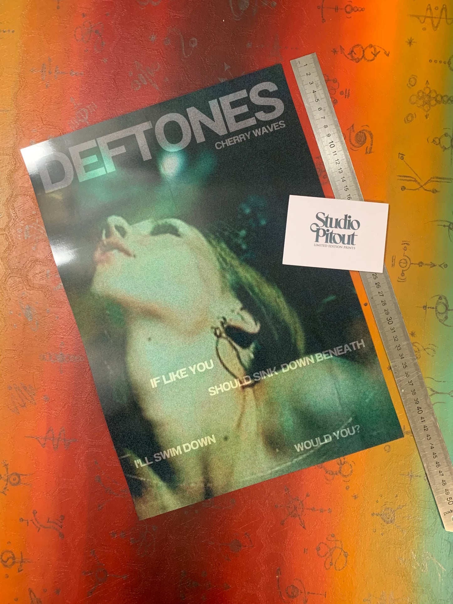 DEFTONES - CHERRY WAVES - Symbios Design - Rare Glossy Print