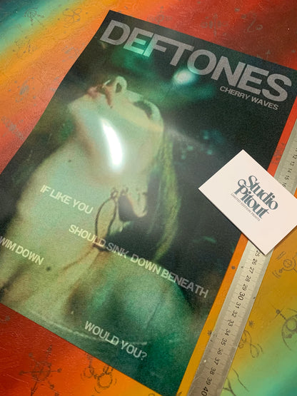 DEFTONES - CHERRY WAVES - Symbios Design - Rare Glossy Print