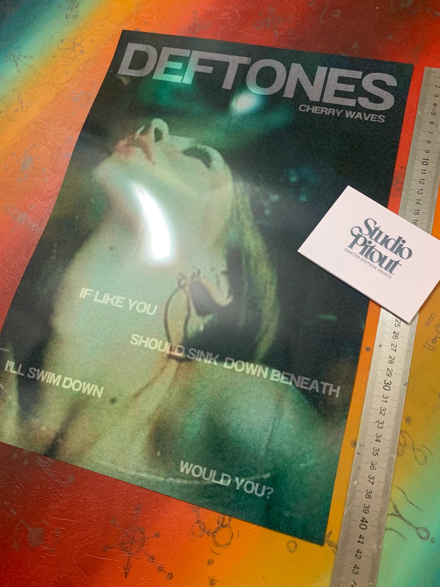 DEFTONES - CHERRY WAVES - Symbios Design - Rare Glossy Print