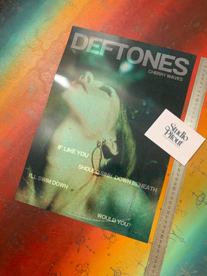DEFTONES - CHERRY WAVES - Symbios Design - Rare Glossy Print