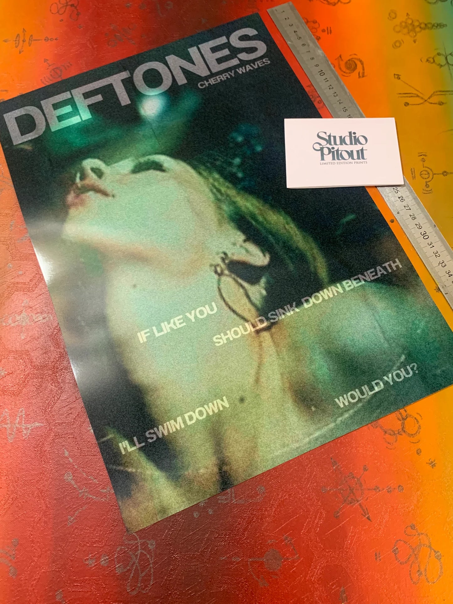 DEFTONES - CHERRY WAVES - Symbios Design - Rare Glossy Print
