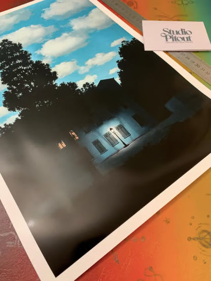 René MAGRITTE - L'Empire de Lumière - SYMBIOS DESIGN - AFFICHE D'ART BRILLANTE