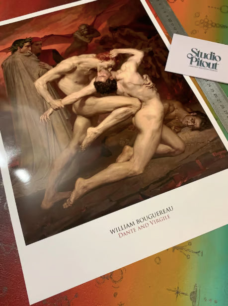 WILLIAM BOUGUEREAU - Dante et Virgile - SYMBIOS DESIGN - AFFICHE D'ART BRILLANTE