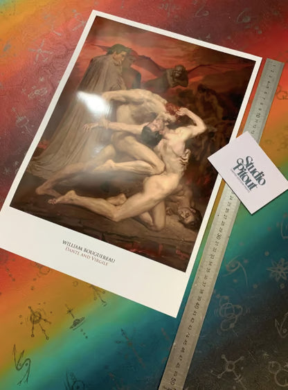 WILLIAM BOUGUEREAU - Dante et Virgile - SYMBIOS DESIGN - AFFICHE D'ART BRILLANTE
