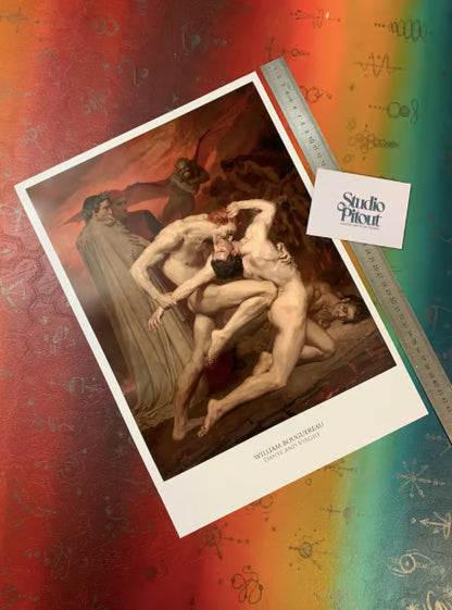 WILLIAM BOUGUEREAU - Dante et Virgile - SYMBIOS DESIGN - AFFICHE D'ART BRILLANTE