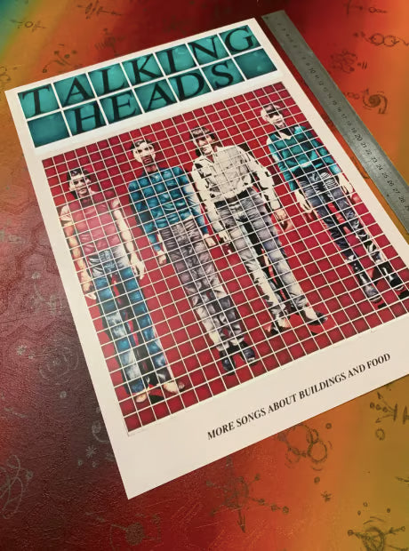 TALKING HEADS - Symbios Design - Rare Glossy Print