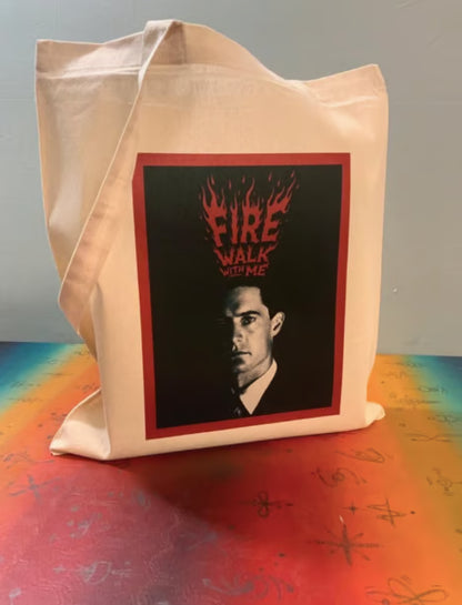Sac fourre-tout Twin Peaks : AGENT COOPER - Fire Walk With Me - Coton Oeko-Tex