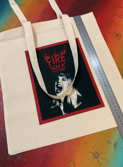 LAURA PALMER - TWIN PEAKS - FIRE WALK WITH ME - Tote Bag – Oeko-Tex Certified Cotton Reusable Bag