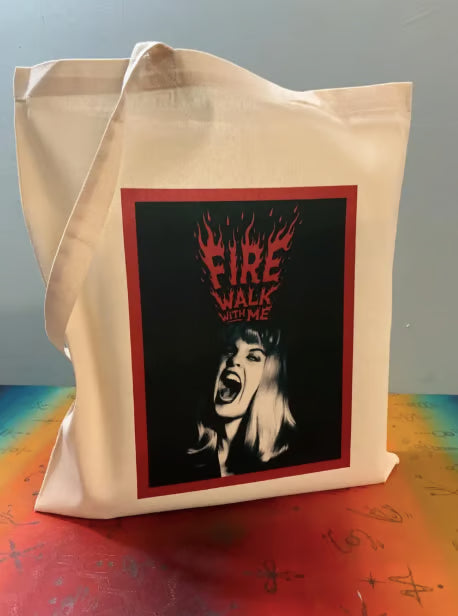 LAURA PALMER - TWIN PEAKS - FIRE WALK WITH ME - Tote Bag – Oeko-Tex Certified Cotton Reusable Bag