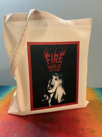 LAURA PALMER - TWIN PEAKS - FIRE WALK WITH ME - Tote Bag – Oeko-Tex Certified Cotton Reusable Bag