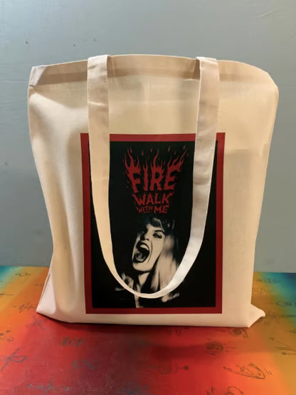 LAURA PALMER - TWIN PEAKS - FIRE WALK WITH ME - Tote Bag – Oeko-Tex Certified Cotton Reusable Bag