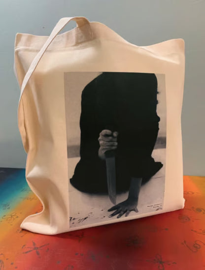 Sac cabas Marina Abramovic : Sac réutilisable en coton certifié Oeko-Tex