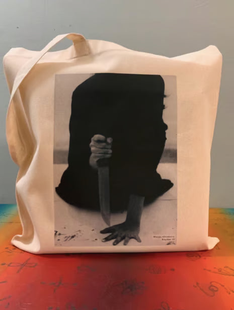 Sac cabas Marina Abramovic : Sac réutilisable en coton certifié Oeko-Tex