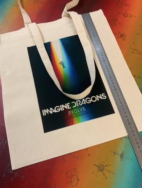 IMAGINE DRAGONS - EVOLVE - Tote Bag – Oeko-Tex Certified Cotton Reusable Bag