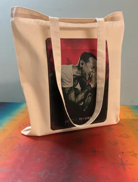CHESTER BENNINGTON - LINKIN PARK - Tote Bag – Oeko-Tex Certified Cotton Reusable Bag