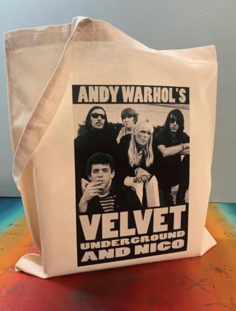 Sac fourre-tout Andy Warhol - Velvet Underground & Nico : Coton écologique réutilisable