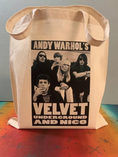 Sac fourre-tout Andy Warhol - Velvet Underground & Nico : Coton écologique réutilisable