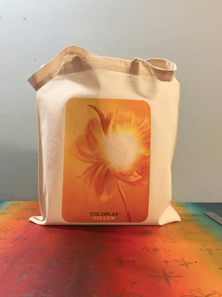 COLDPLAY - YELLOW - Tote Bag – Oeko-Tex Certified Cotton Reusable Bag