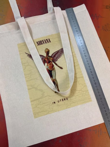 NIRVANA - IN UTERO - Tote Bag – Oeko-Tex Certified Cotton Reusable Bag