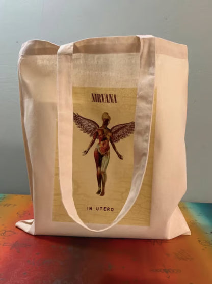 NIRVANA - IN UTERO - Tote Bag – Oeko-Tex Certified Cotton Reusable Bag
