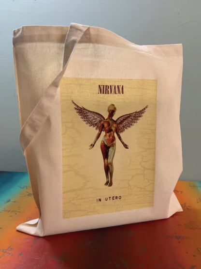 NIRVANA - IN UTERO - Tote Bag – Oeko-Tex Certified Cotton Reusable Bag