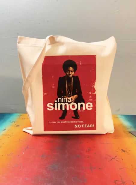 NINA SIMONE - NO FEAR - Tote Bag – Oeko-Tex Certified Cotton Reusable Bag