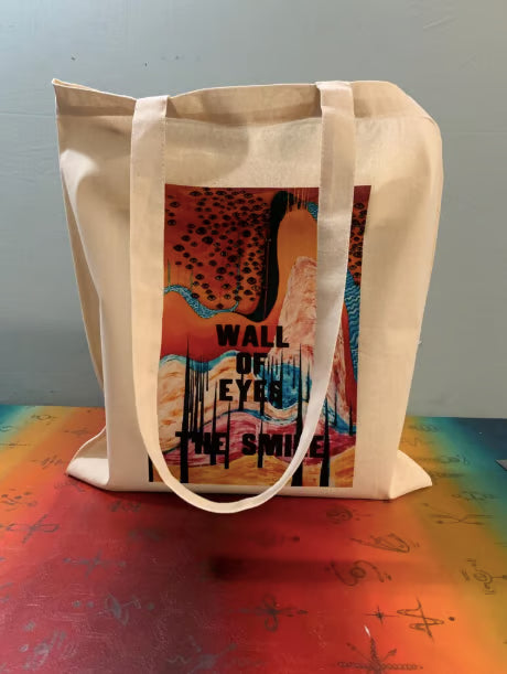 Sac fourre-tout « Le Sourire - Mur des Yeux » : Coton réutilisable et écologique