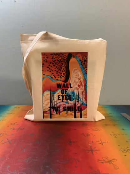 Sac fourre-tout « Le Sourire - Mur des Yeux » : Coton réutilisable et écologique