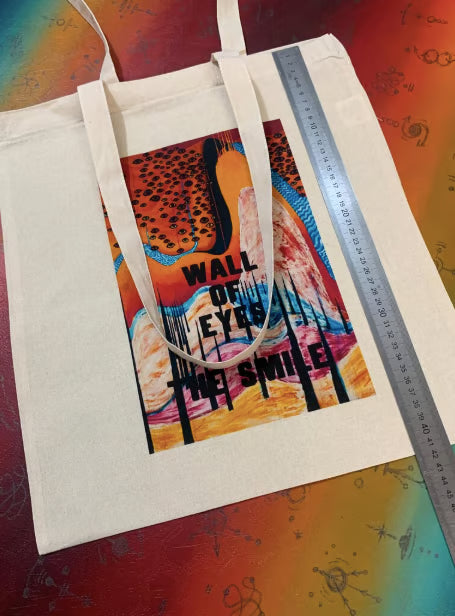 Sac fourre-tout « Le Sourire - Mur des Yeux » : Coton réutilisable et écologique