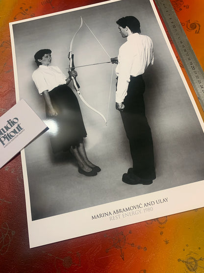 MARINA ABRAMOVIC & ULAY - ÉNERGIE DE REPOS - DESIGN SYMBIOS - AFFICHE D'ART BRILLANTE