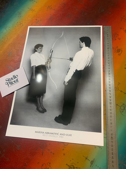 MARINA ABRAMOVIC & ULAY - ÉNERGIE DE REPOS - DESIGN SYMBIOS - AFFICHE D'ART BRILLANTE