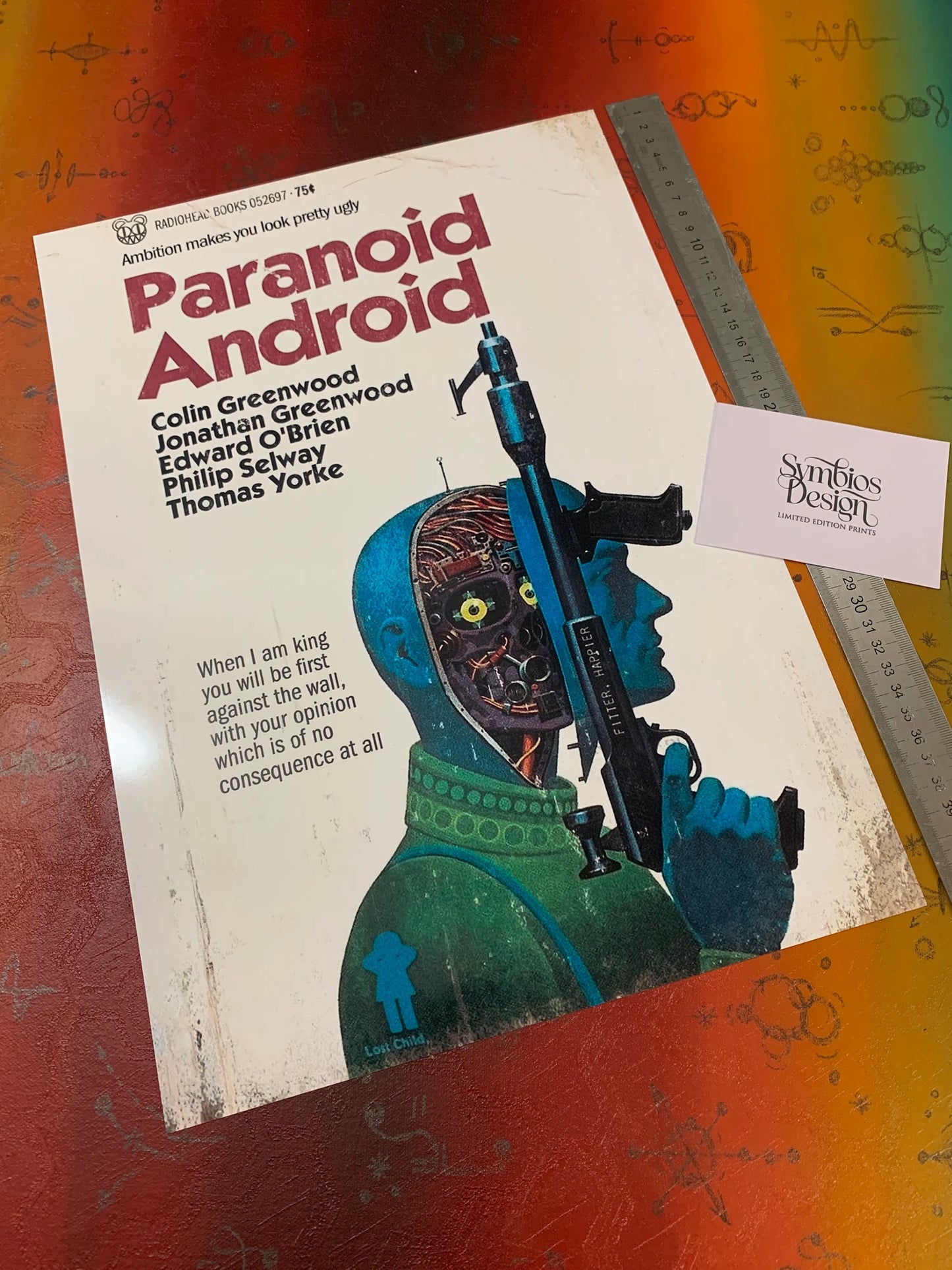 RADIOEAD - PARANOID ANDROID - Symbios Design - Rare Glossy Print