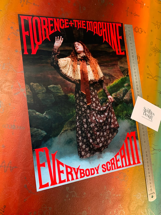 FLORENCE AND THE MACHINE - EVERYBODY SCREAM - Symbios Design - Rare Glossy Print