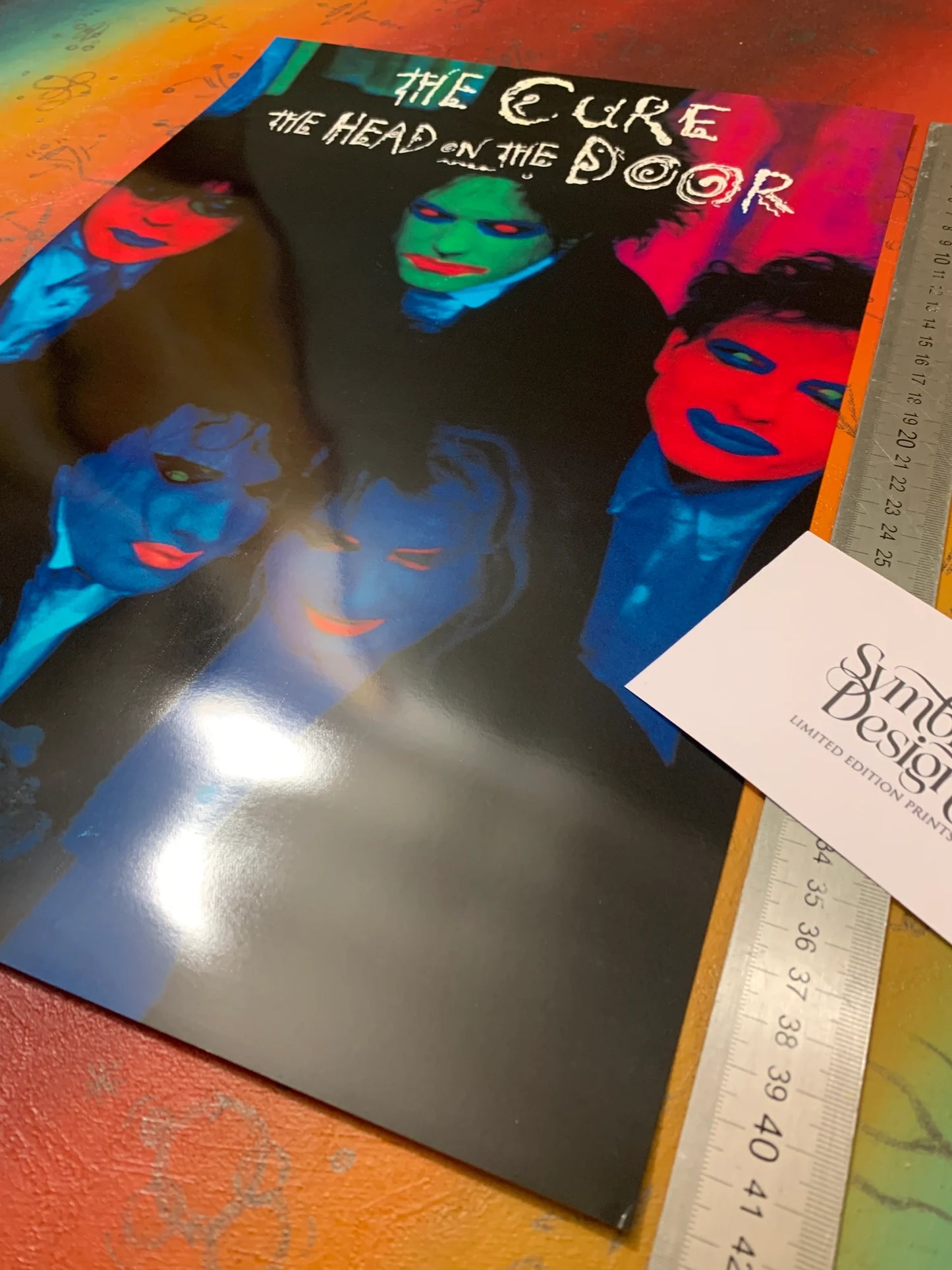 THE CURE - THE HEAD ON THE DOOR - Symbios Design - Rare Glossy Print