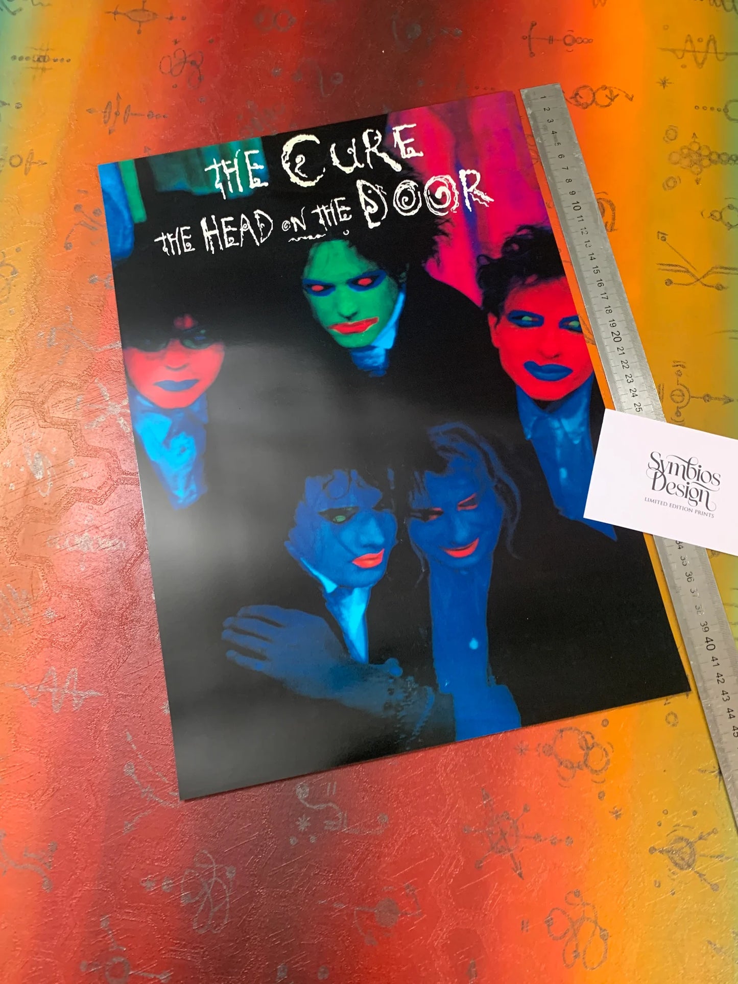 THE CURE - THE HEAD ON THE DOOR - Symbios Design - Rare Glossy Print