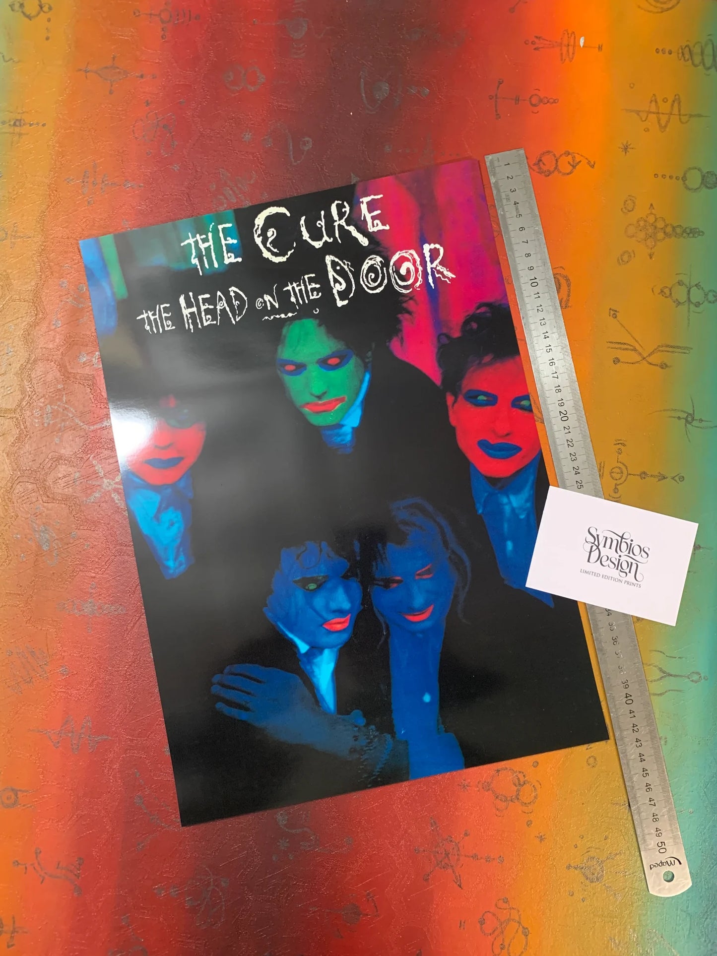 THE CURE - THE HEAD ON THE DOOR - Symbios Design - Rare Glossy Print