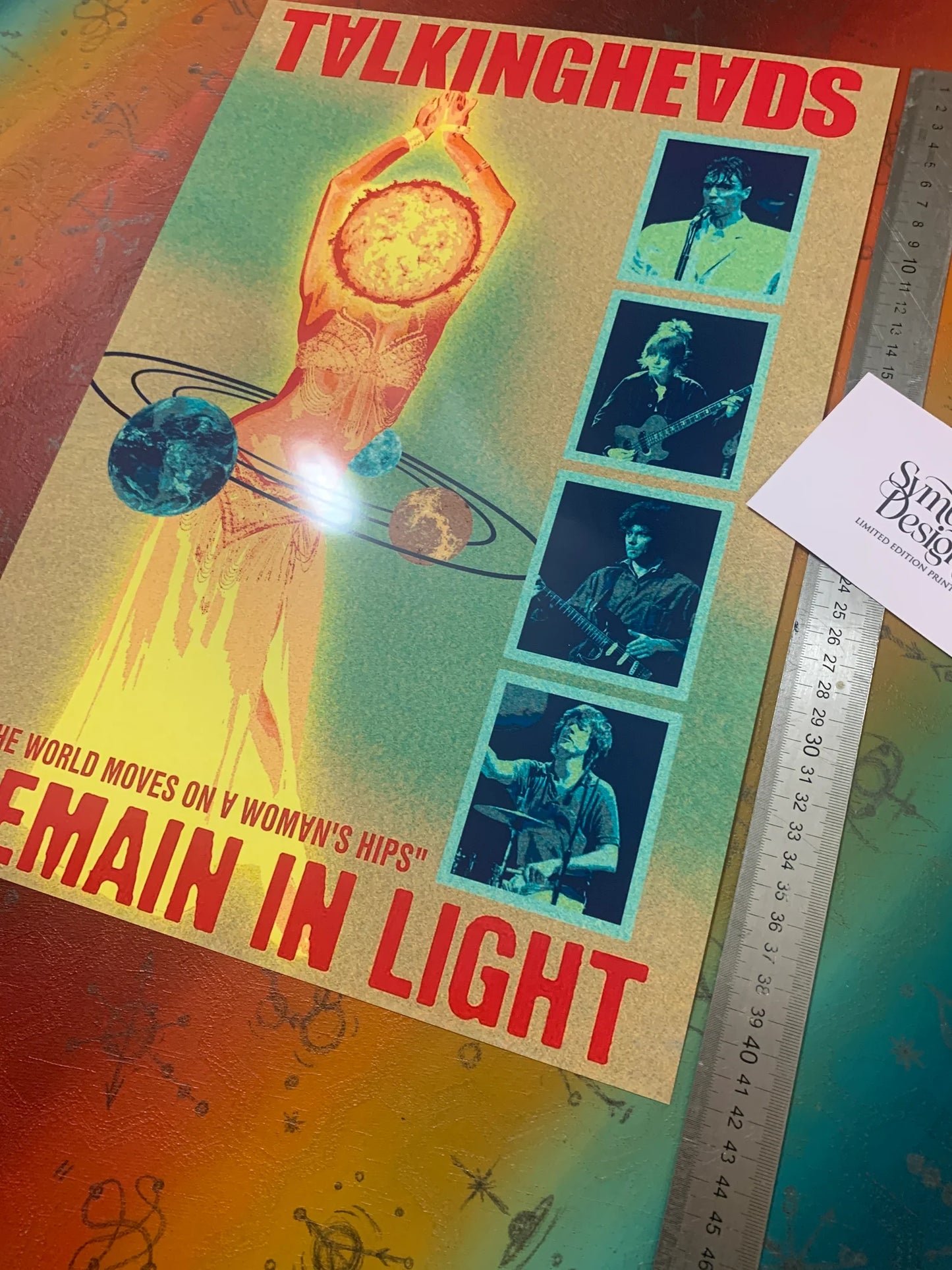 TALKING HEADS - REMAIN IN LIGHT - Symbios Design - Rare Glossy Print