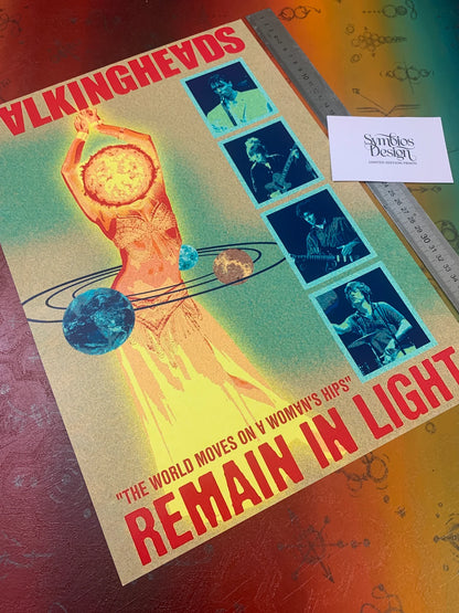 TALKING HEADS - REMAIN IN LIGHT - Symbios Design - Rare Glossy Print