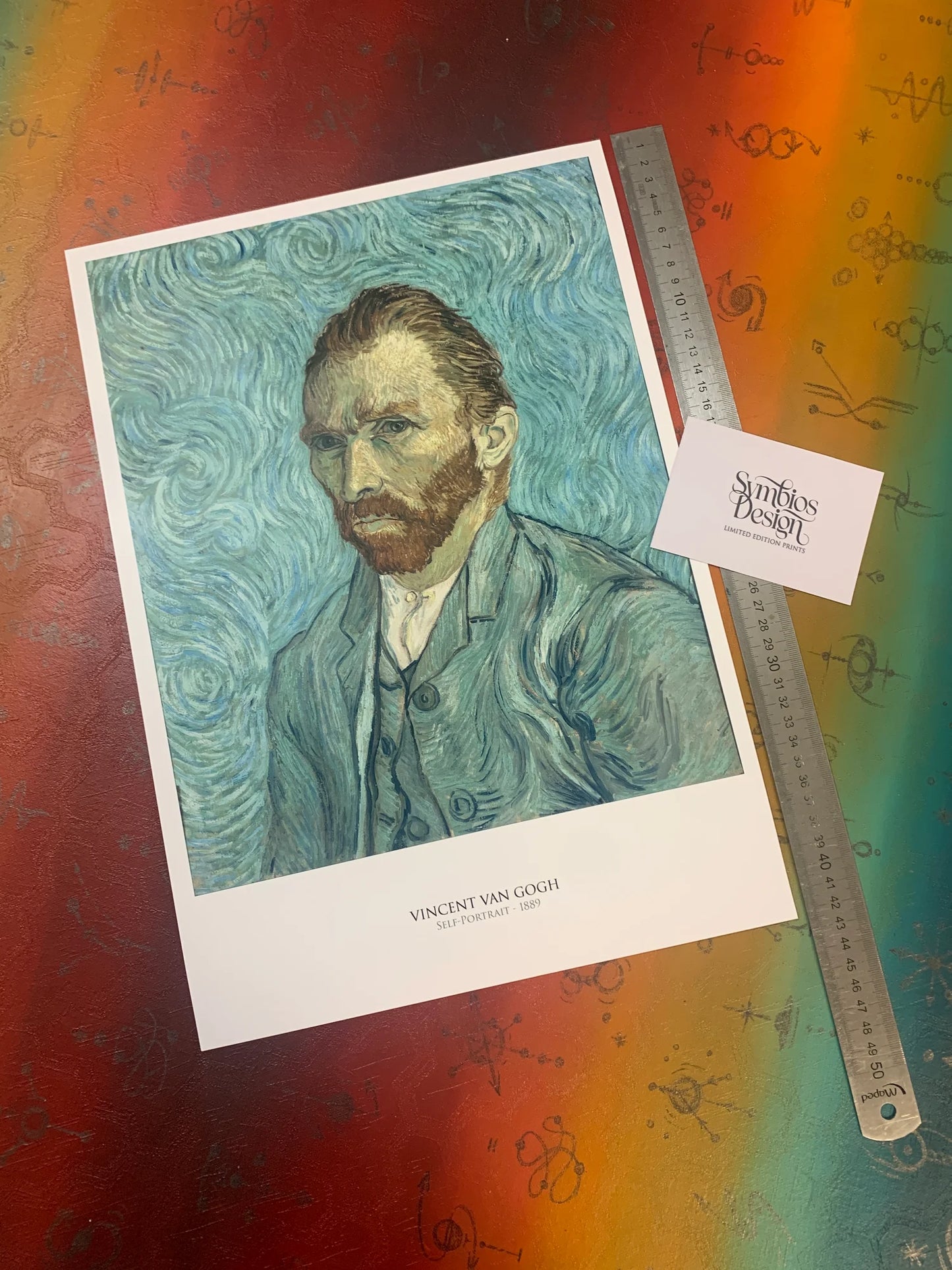 VINCENT VAN GOGH - SELF PORTRAIT - Symbios Design - Rare Glossy Print