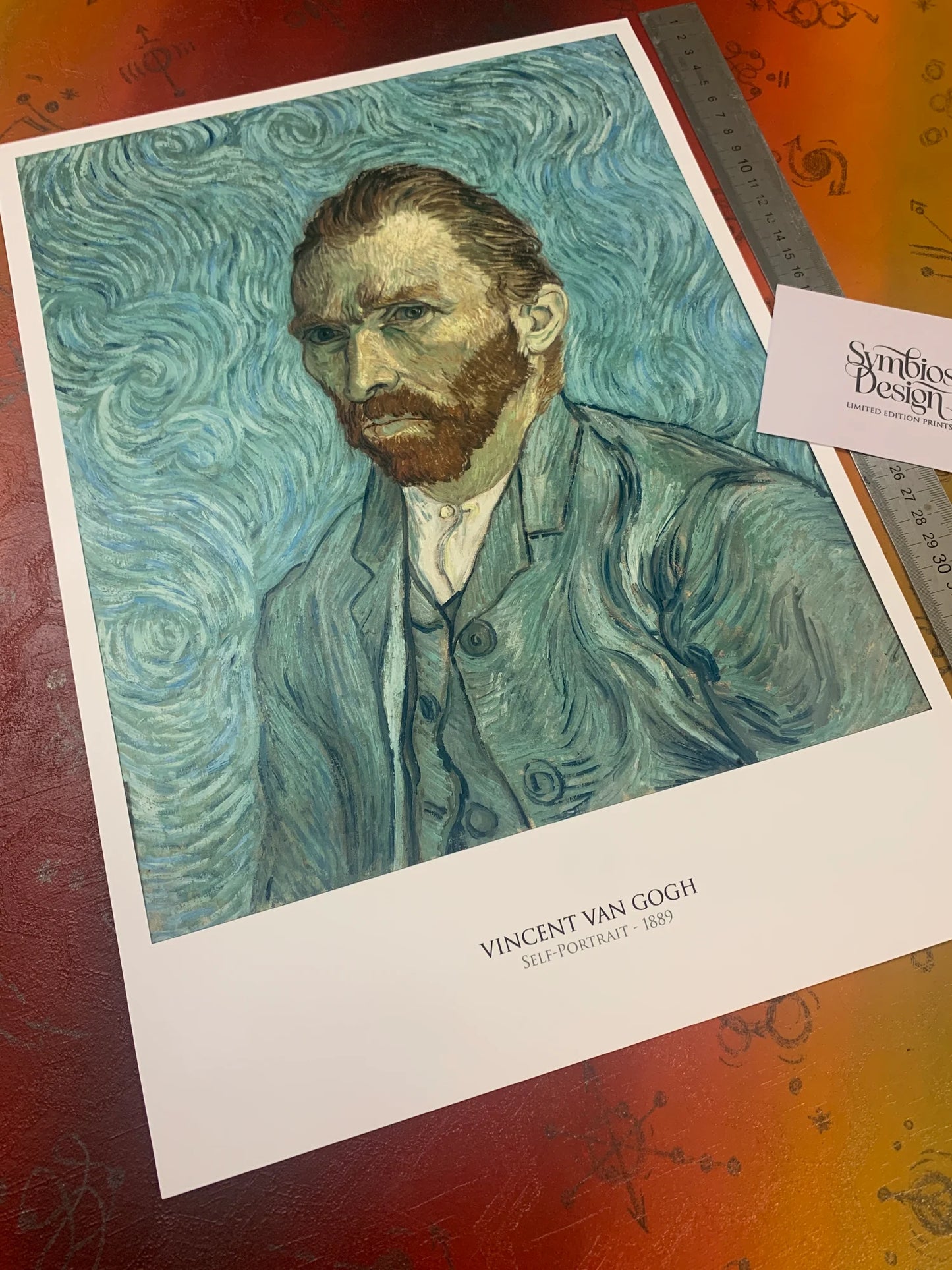 VINCENT VAN GOGH - SELF PORTRAIT - Symbios Design - Rare Glossy Print