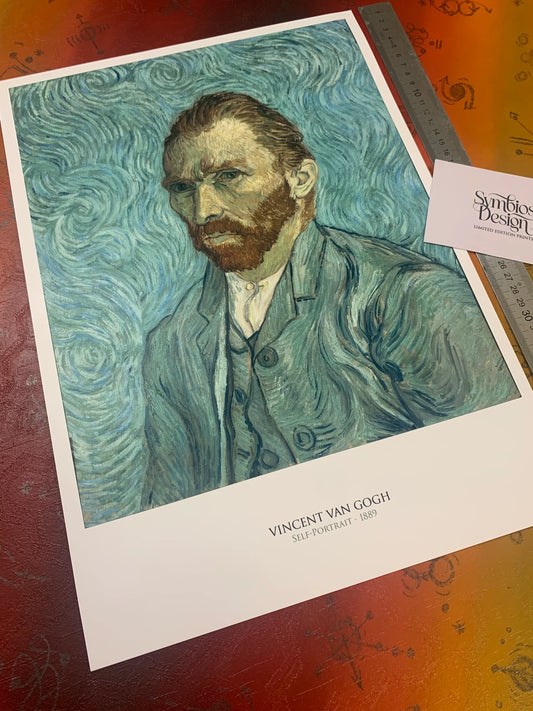 VINCENT VAN GOGH - AUTOPORTRAIT - SYMBIOS DESIGN - AFFICHE PHOTO RARE