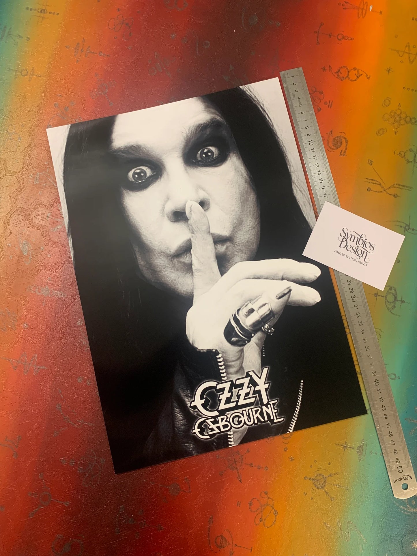 OZZY OSBOURNE - PORTRAIT - Symbios Design - Rare Glossy Print