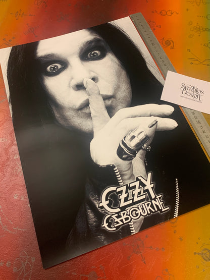 OZZY OSBOURNE - PORTRAIT - Symbios Design - Rare Glossy Print