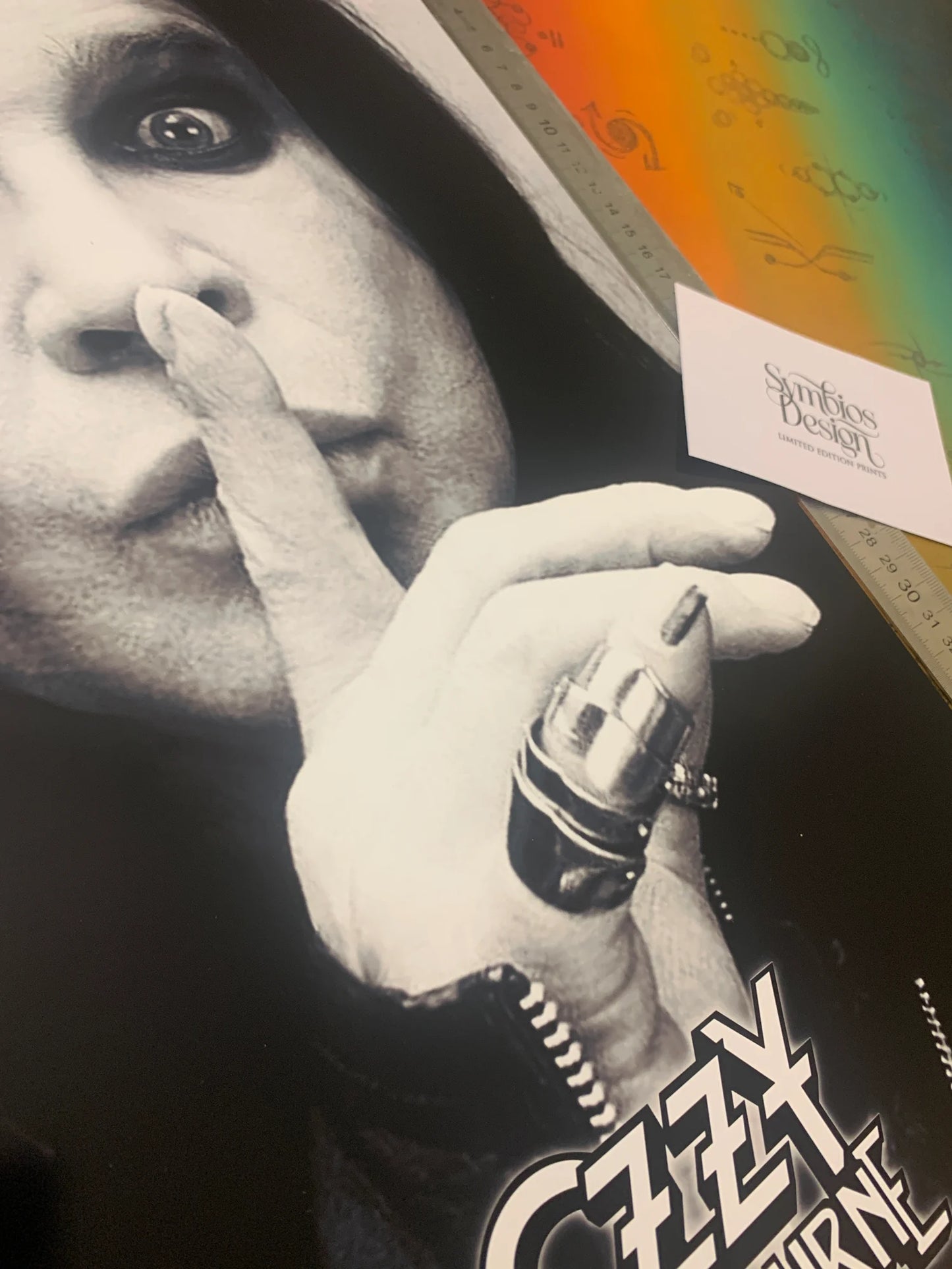 OZZY OSBOURNE - PORTRAIT - Symbios Design - Rare Glossy Print