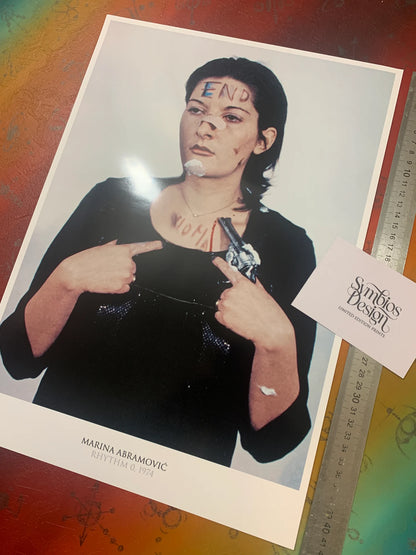 MARINA ABRAMOVIC - RHYTHM 0 -Symbios Design - Rare Glossy Print